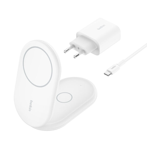 Belkin BoostCharge Hoofdtelefoons, Smartphone Wit USB Draadloos opladen Snel opladen Binnen