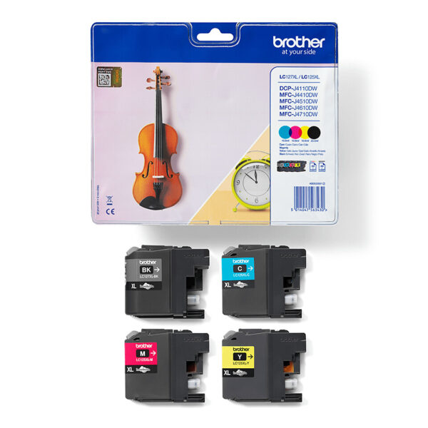 Brother LC127XLVALBP inktcartridge 4 stuk(s) Origineel Zwart, Cyaan, Magenta, Geel - Afbeelding 3