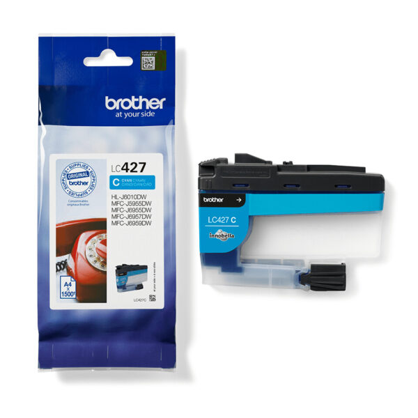 Brother LC-427C inktcartridge 1 stuk(s) Origineel Normaal rendement Cyaan - Afbeelding 2