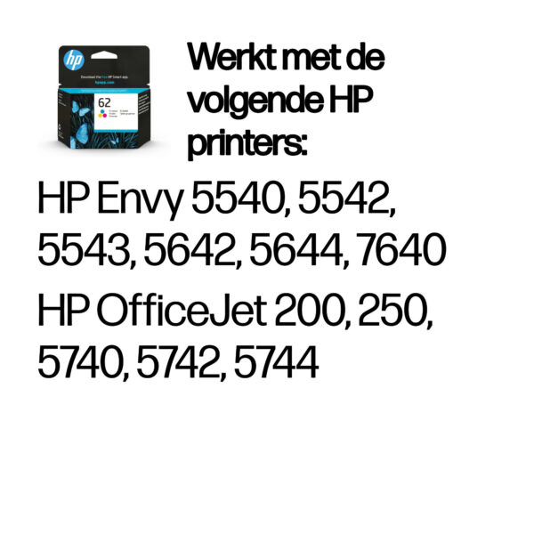 HP 62 originele drie-kleuren inktcartridge - Afbeelding 7