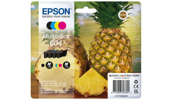 Epson 604 inktcartridge 4 stuk(s) Origineel Normaal rendement Zwart, Cyaan, Magenta, Geel