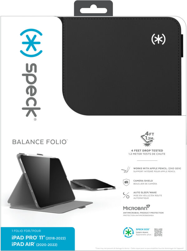 Speck Balance Folio Case Apple iPad Pro 11 inch (2022) Black - with Microban - Afbeelding 9