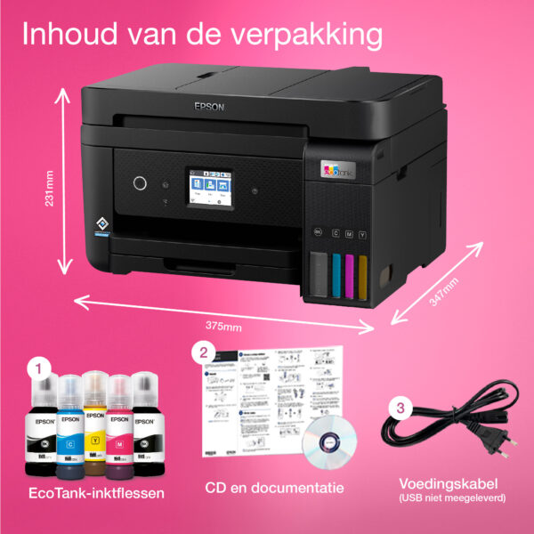 Epson EcoTank ET-4850 A4 multifunctionele Wi-Fi-printer met inkttank, inclusief tot 3 jaar inkt - Afbeelding 24