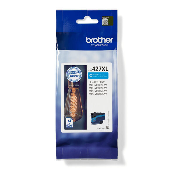 Brother LC-427XLC inktcartridge 1 stuk(s) Origineel Hoog (XL) rendement Cyaan - Afbeelding 2