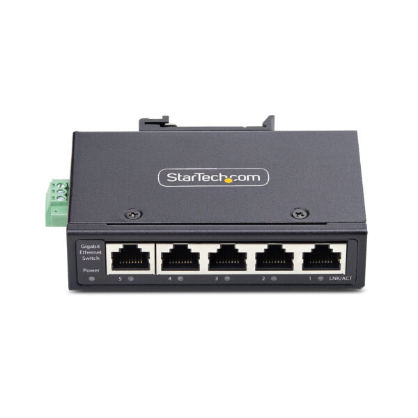 StarTech.com 5-Port Unmanaged Industriële Netwerk Switch, 10/100/1000Mbps Ethernet, DIN Rail/Wandmonteerbaar, Rugged IP30 Gigabi - Afbeelding 3