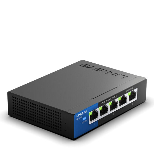 Linksys 5-poorts Desktop Gigabit-switch voor bedrijven (LGS105)