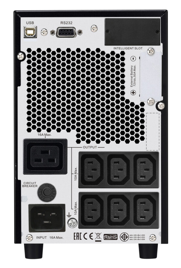 APC Easy-UPS On-Line SRV3KIL Noodstroomvoeding - 3000VA, 6x C13 1x C19, USB, extendable runtime - Afbeelding 2