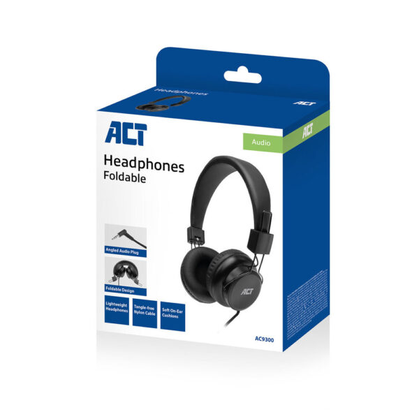 ACT Opvouwbare stereo hoofdtelefoon met 3,5mm audio-aansluiting - Afbeelding 3