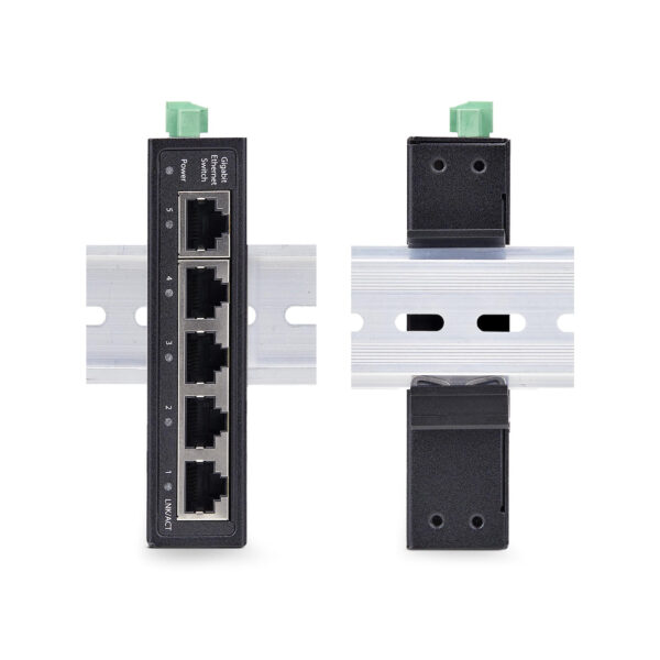 StarTech.com 5-Port Unmanaged Industriële Netwerk Switch, 10/100/1000Mbps Ethernet, DIN Rail/Wandmonteerbaar, Rugged IP30 Gigabi - Afbeelding 8