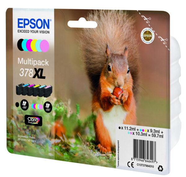 Epson Squirrel Multipack 6-colours 378XL Claria Photo HD Ink - Afbeelding 3