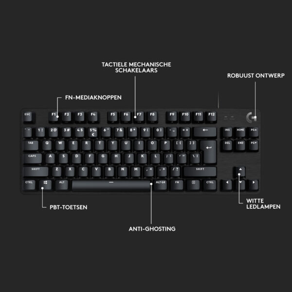 Logitech G G413 TKL SE toetsenbord Gamen USB QWERTY US International Zwart - Afbeelding 6