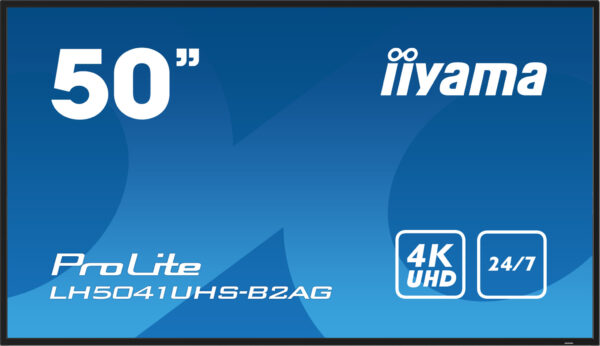 iiyama LH5041UHS-B2AG beeldkrant Digitale signage flatscreen 127 cm (50") LCD 500 cd/m² 4K Ultra HD Zwart 24/7