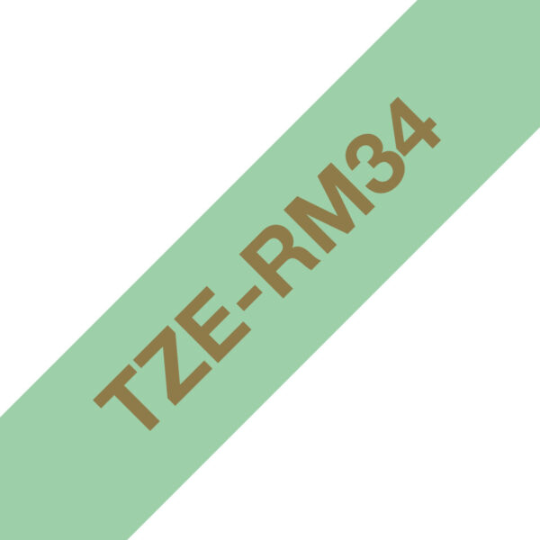 Brother TZE-RM34 labelprinter-tape Goud op muntkleur