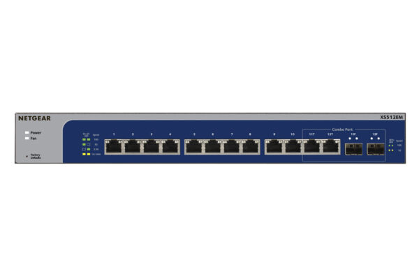 NETGEAR XS512EM Managed L2 10G Ethernet (100/1000/10000) 1U Blauw, Grijs - Afbeelding 3