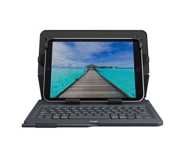 Logitech Universal Folio with integrated keyboard for 9-10 inch tablets QWERTZ Zwitsers Bluetooth Zwart - Afbeelding 2