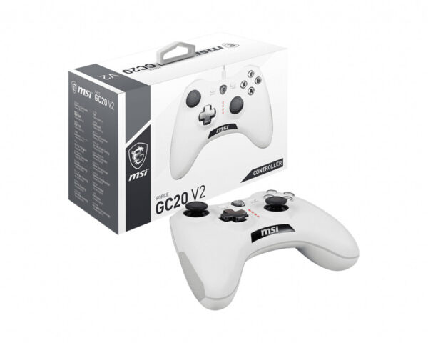 MSI Force GC20 V2 Wit USB 2.0 Gamepad Analoog/digitaal Android, PC - Afbeelding 5