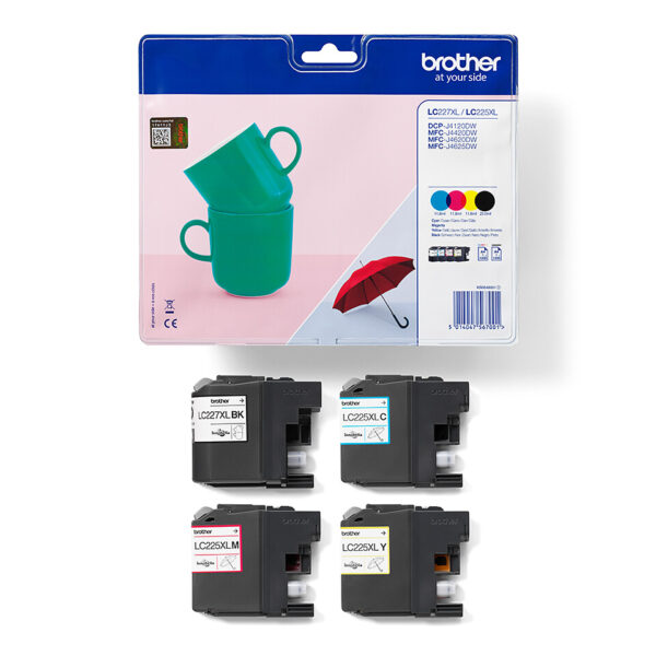 Brother LC-227XLVALBP inktcartridge 4 stuk(s) Origineel Zwart, Cyaan, Magenta, Geel - Afbeelding 2