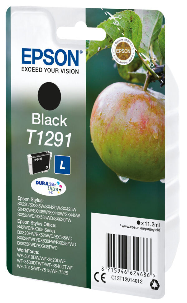 Epson Apple Singlepack Black T1291 DURABrite Ultra Ink - Afbeelding 2