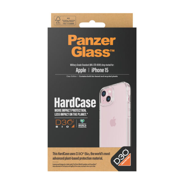 PanzerGlass HardCase with D3O iPhone 2023 6.1 mobiele telefoon behuizingen Hoes Transparant - Afbeelding 3