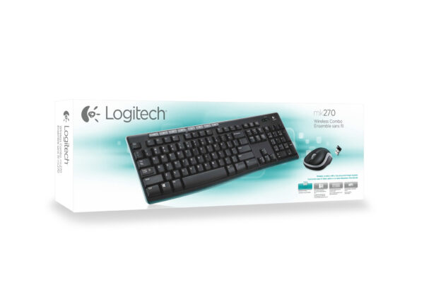 Logitech Wireless Combo MK270 toetsenbord Inclusief muis Thuis USB QWERTY Brits Engels Zwart - Afbeelding 5