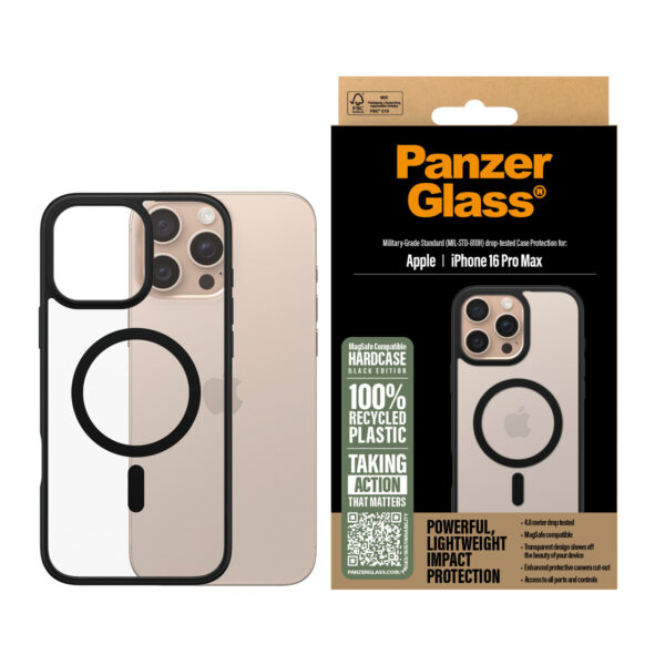 PanzerGlass PG HardC Blk MagS iPhone 16 6.9Inch Pro mobiele telefoon behuizingen Hoes Transparant - Afbeelding 2