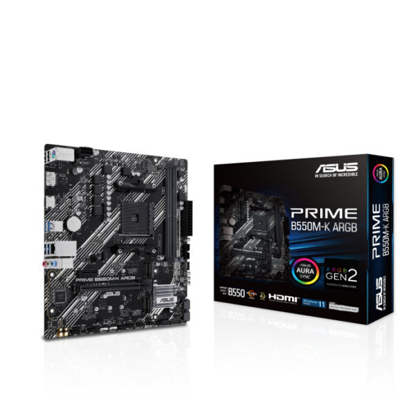 ASUS PRIME B550M-K ARGB AMD B550 Socket AM4 micro ATX - Afbeelding 2