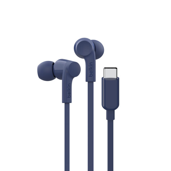 Belkin SoundForm Headset Bedraad In-ear Muziek/Voor elke dag USB Type-C Blauw