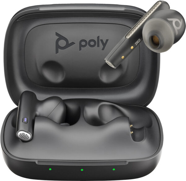 POLY Voyager Free 60 UC M Carbon Black Earbuds + BT700 USB-A-adapter + oplaadcase basis - Afbeelding 4