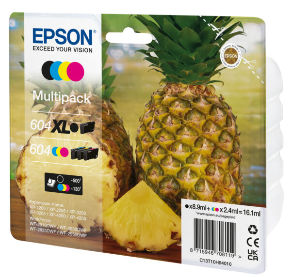 Epson 604XL inktcartridge 4 stuk(s) Origineel Hoog (XL) rendement Zwart, Cyaan, Magenta, Geel