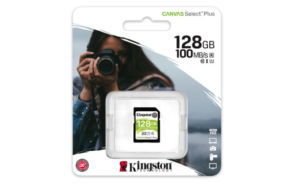 Kingston Technology 128GB SDXC Canvas Select Plus 100R C10 UHS-I U3 V30 - Afbeelding 3