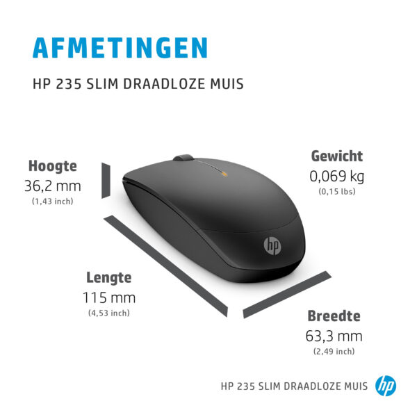 HP 235 Slim draadloze muis - Afbeelding 4