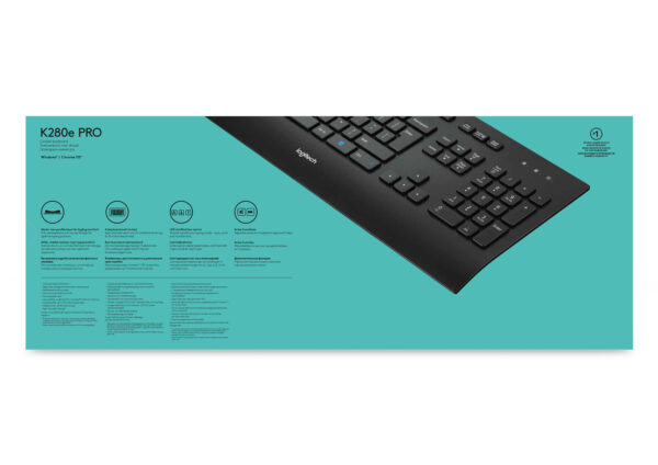 Logitech K280E Pro f/ Business toetsenbord Kantoor USB QWERTY US International Zwart - Afbeelding 10