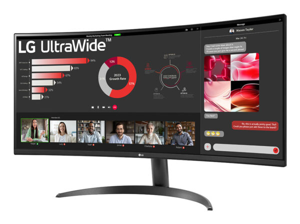 LG 34WR50QK-B computer monitor 86,4 cm (34") 3440 x 1440 Pixels Wide Quad HD Zwart - Afbeelding 2