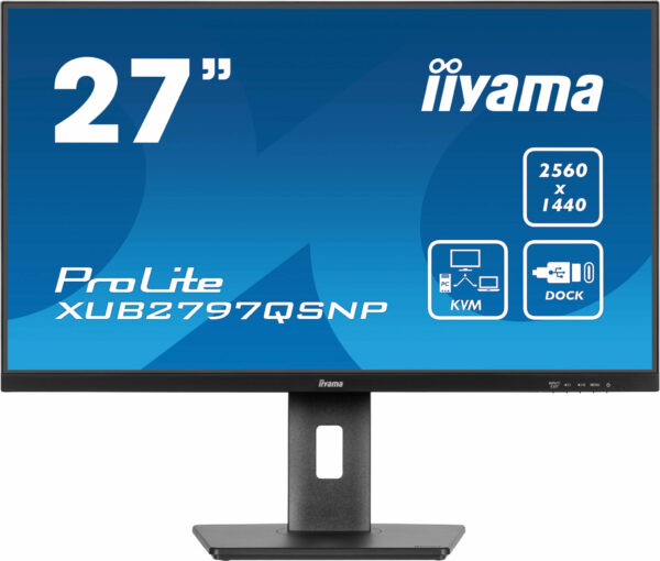 iiyama ProLite XUB2797QSNP-B1 computer monitor 68,6 cm (27") 2560 x 1440 Pixels Wide Quad HD LED Zwart