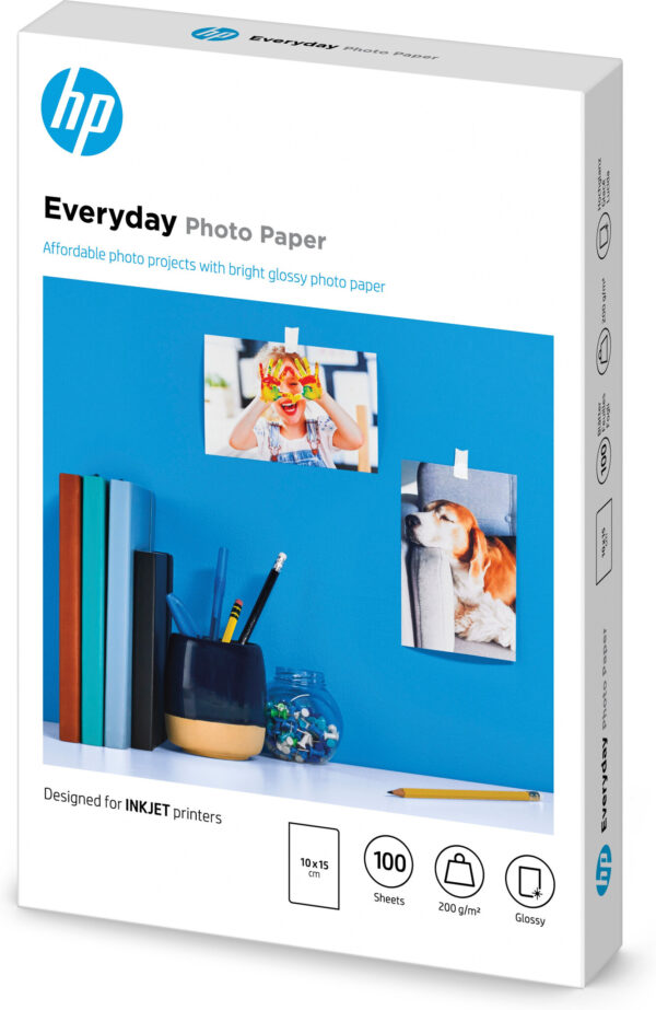 HP Everyday fotopapier, glanzend, 200 g/m2, 10 x 15 cm (101 x 152 mm), 100 vellen - Afbeelding 2