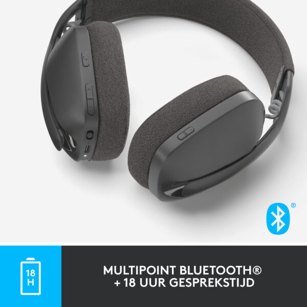 Logitech Zone Vibe 100 Headset Draadloos Hoofdband Oproepen/muziek Bluetooth Grafiet - Afbeelding 12