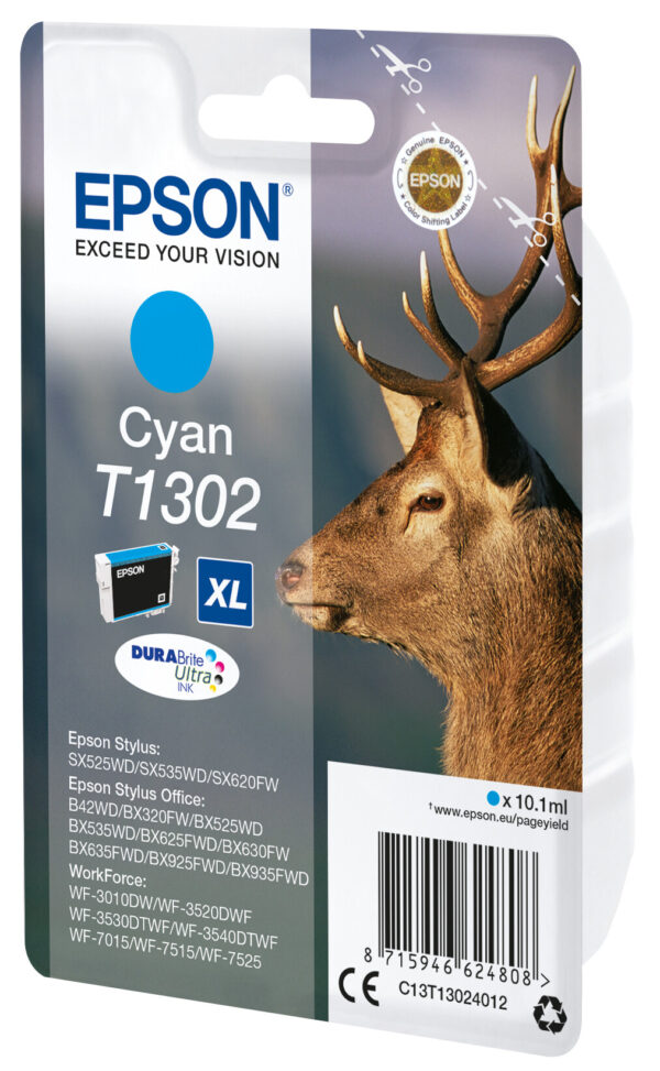 Epson Stag inktpatroon Cyan T1302 DURABrite Ultra Ink - Afbeelding 2