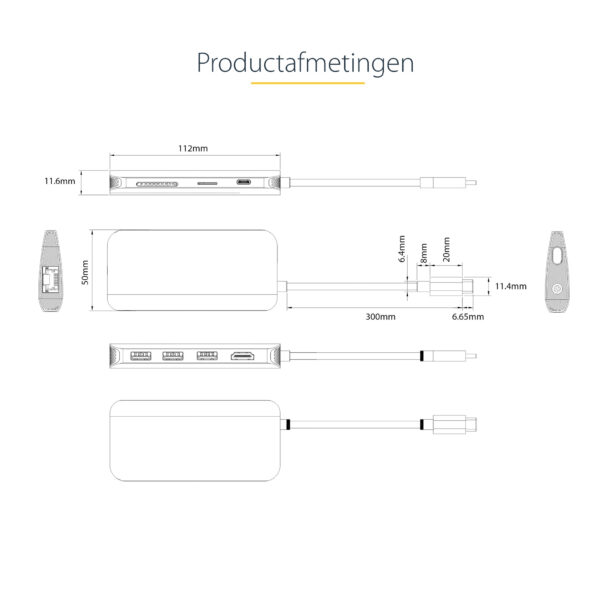 StarTech.com USB C Multiport Adapter, 4K 60Hz HDMI Video, 3 Port 5Gbps USB-A Hub, 100W USB Power Delivery Pass-Through, GbE, SD/ - Afbeelding 19