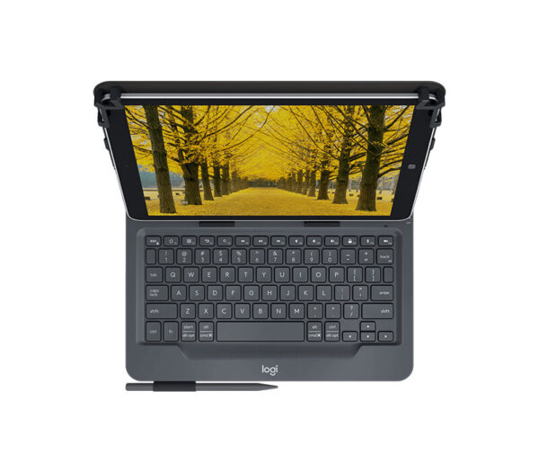 Logitech Universal Folio with integrated keyboard for 9-10 inch tablets QWERTZ Zwitsers Bluetooth Zwart - Afbeelding 3