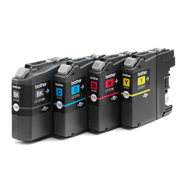 Brother LC121VALBP inktcartridge 4 stuk(s) Origineel Zwart, Cyaan, Magenta, Geel - Afbeelding 4