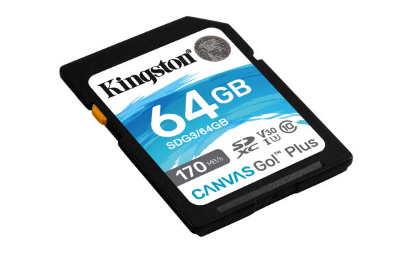 Kingston Technology 64GB SDXC Canvas Go Plus 170R C10 UHS-I U3 V30 - Afbeelding 2