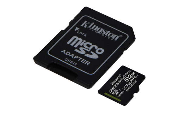 Kingston Technology 512GB micSDXC Canvas Select Plus 100R A1 C10 kaart + ADP - Afbeelding 2