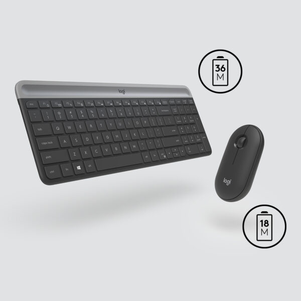 Logitech MK470 toetsenbord Inclusief muis Universeel RF Draadloos QWERTY US International Grafiet - Afbeelding 4