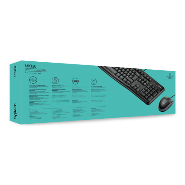 Logitech Desktop MK120 toetsenbord Inclusief muis Kantoor USB AZERTY Belgisch Zwart - Afbeelding 10