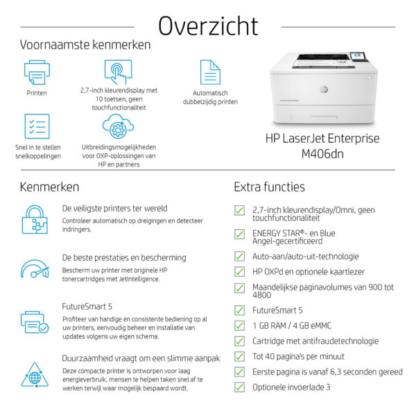 HP LaserJet Enterprise M406dn - Afbeelding 12