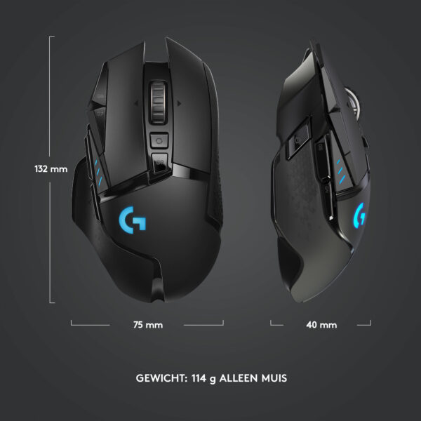 Logitech G G502 LIGHTSPEED draadloze gamingmuis - Afbeelding 23