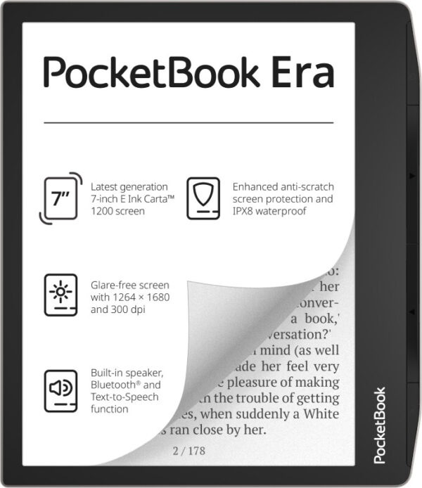 PocketBook 700 Era Silver e-book reader Touchscreen 16 GB Zwart, Zilver - Afbeelding 3