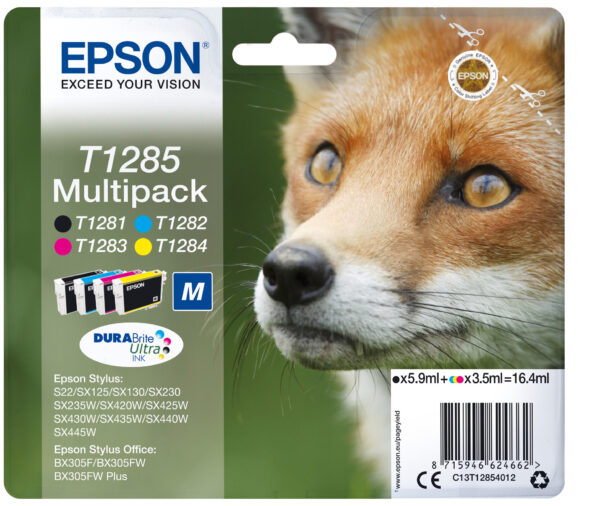 Epson Fox Multipack 4-kleur T1285 DURABrite Ultra Ink