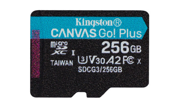 Kingston Technology 256GB microSDXC Canvas Go Plus 170R A2 U3 V30 kaart + ADP - Afbeelding 3