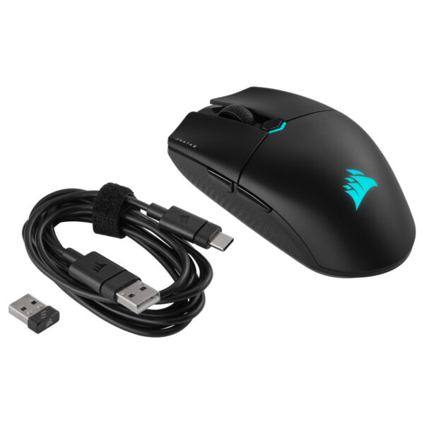 Corsair KATAR ELITE Wireless muis Gamen Rechtshandig RF Wireless + Bluetooth + USB Type-A Optisch 26000 DPI - Afbeelding 6